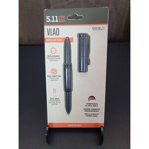 5.11 Tactical VLAD Rescue Pen Black 51168 Glass Breaker Pressurized Ink EDC